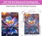 Flower Diamond Art Kits for Adults, 5D Full Drill Round Lotus Painting Gems with Crystal Diamond Painting, Flower Diamond Dots Perfect for Home Wall Decor 12x16inch